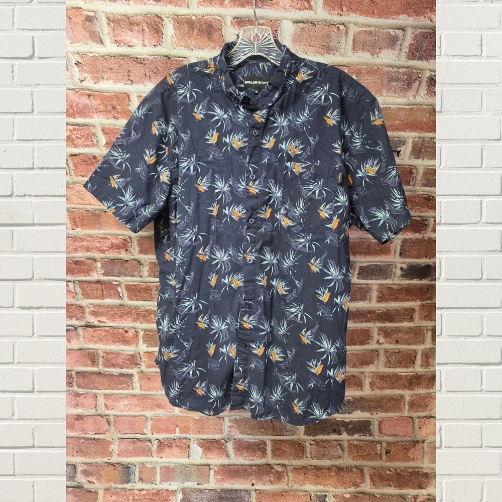 Men's‎ MOLOKAI SURF CO. Button up Short Sleeve Shirt XL